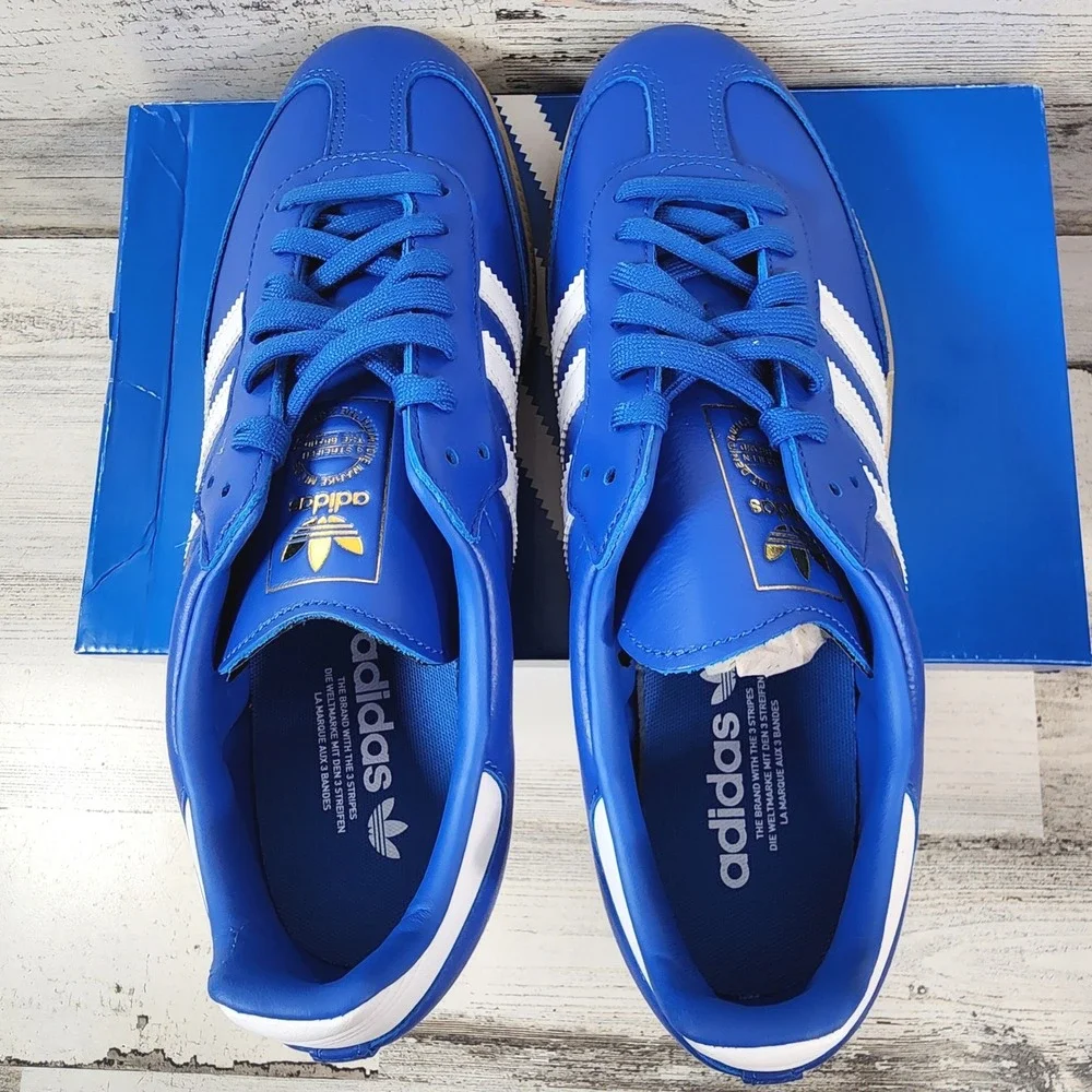 Adidas Samba OG Sneakers Mens 11 Blue White Gum Sole‎ 